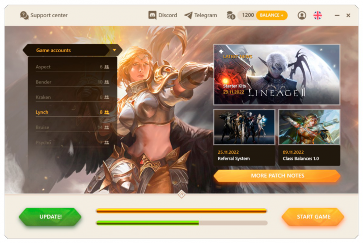 Игровой лаунчер Lineage 2