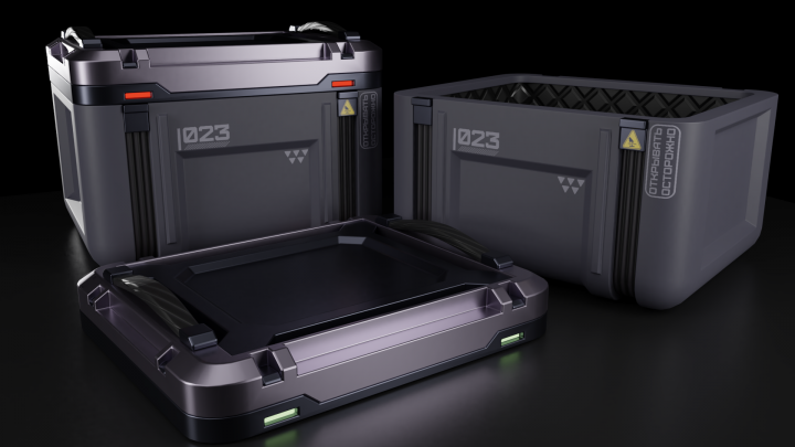 Modeling PBR Sci-fi crate
