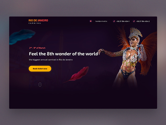 Landing page по продаже билетов на карнавал в Бразилии