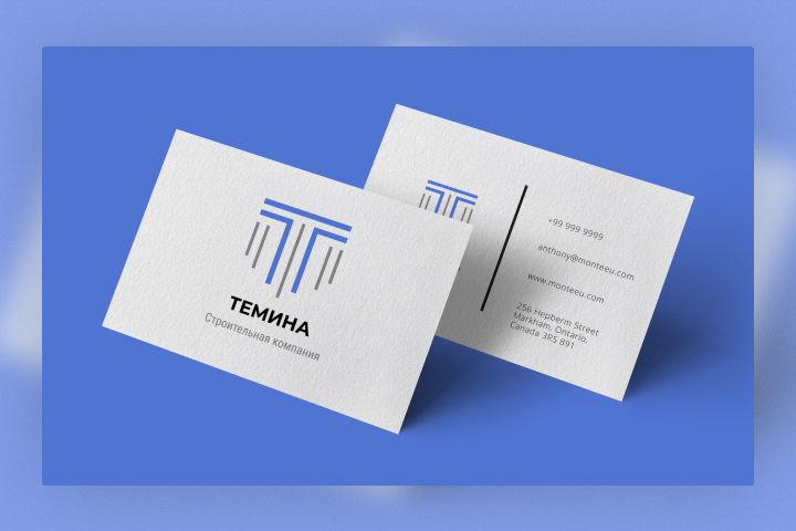 Логотип для строительной компании "Темина"