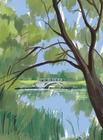 Пейзаж, этюд