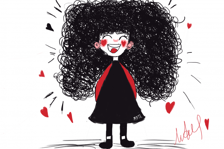 персонаж девочка с кудряшками