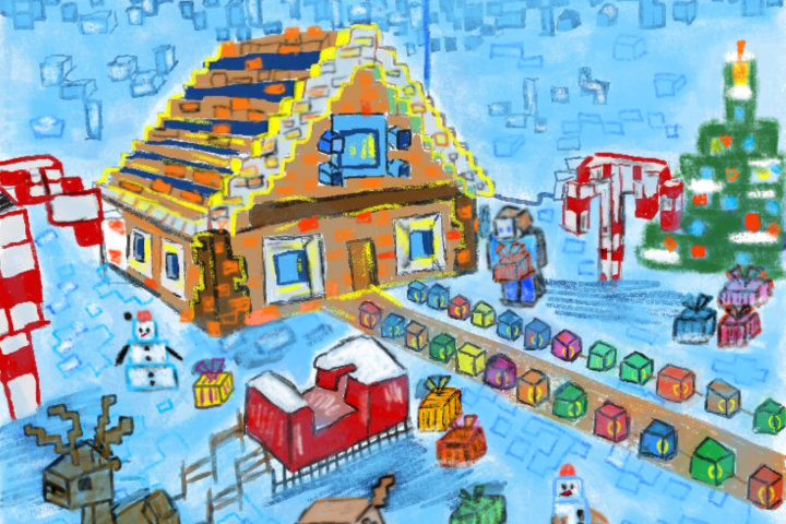 новогодний майнкрафт