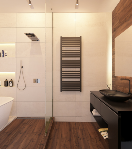 ванная комната в дизайн-проекте в старом фонде в СПБ