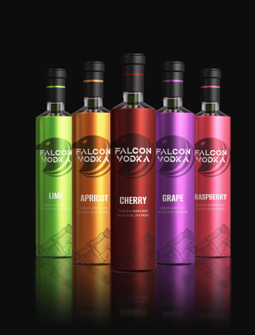 Дизайн упаковок для Falcon Vodka