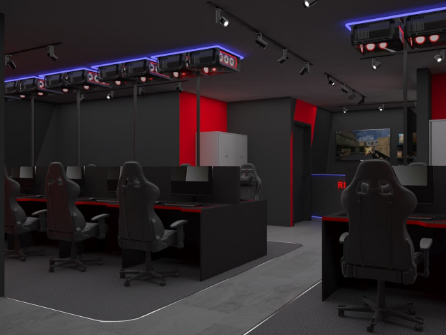 Визуализация компьютерного клуба Respawn