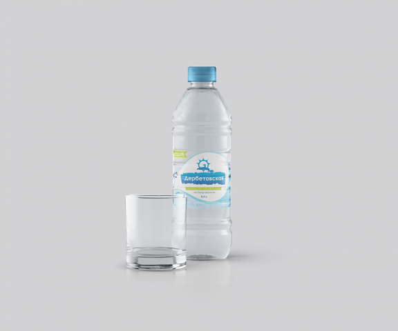 Этикетка для воды"Дербетовская"