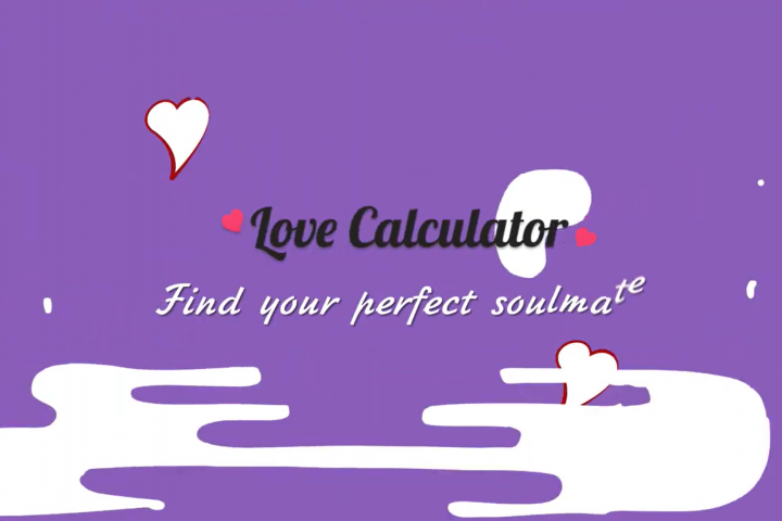 Анимационная 2D заставка "love calculator"