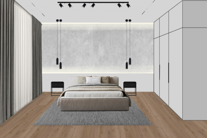 концепция минималистичной спальни