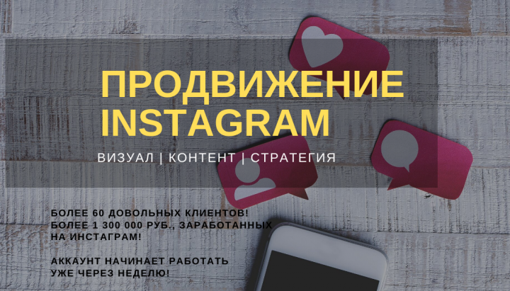Комплекс услуг по упаковке Инстаграм, стратегия продвижения