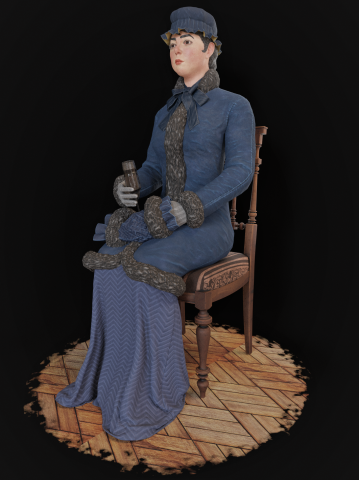 Девушка с бакалом вина