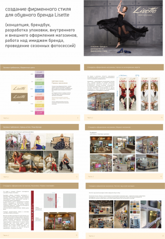 Айдентика обувного бренда Lisette (запуск и открытие розничных магазинов, имидж бренда, сезонные рекламные фотосессии)
