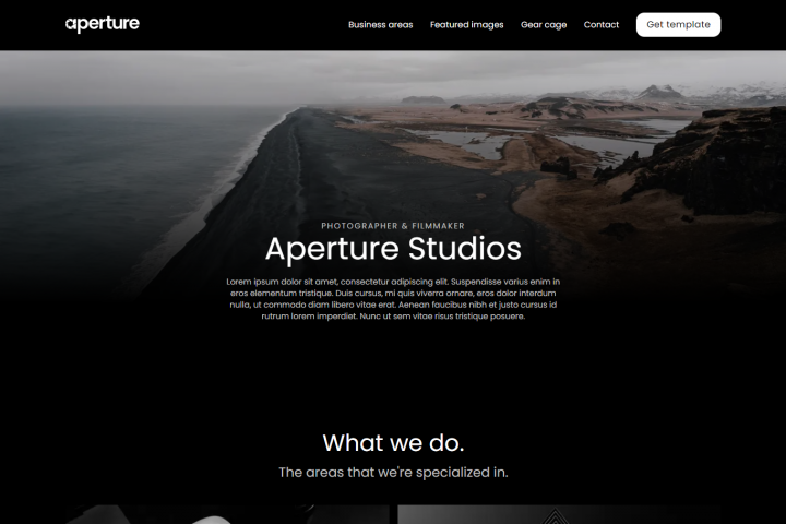 Верстка сайта Aperture (LandingPage)