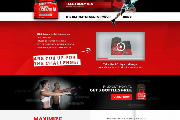 Разработка сайта для компании спорт питания