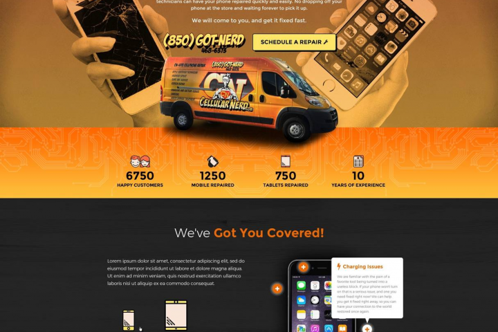 Разработка сайта для компании выездного ремонта