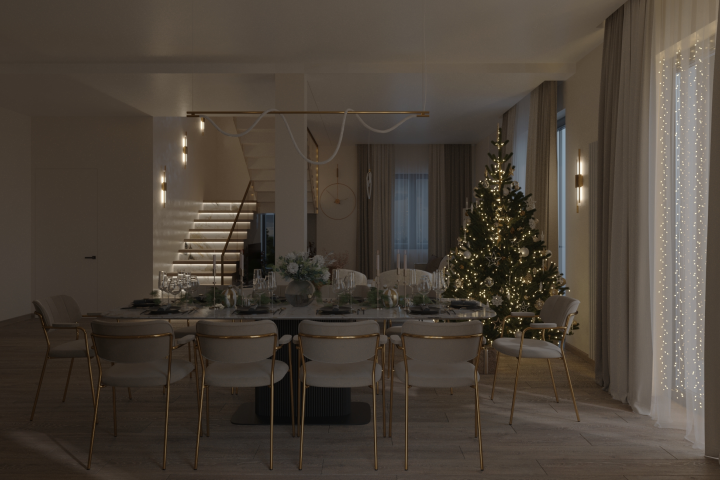 Дизайн-проект двухэтажного дома в Чеховском р-не Московской обл.