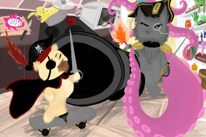 Кот и хомяк пират