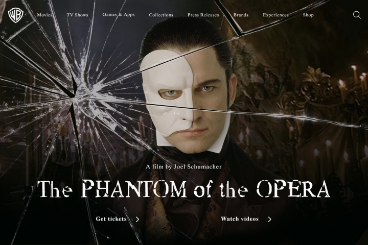 Дизайн первого экрана сайта фильма