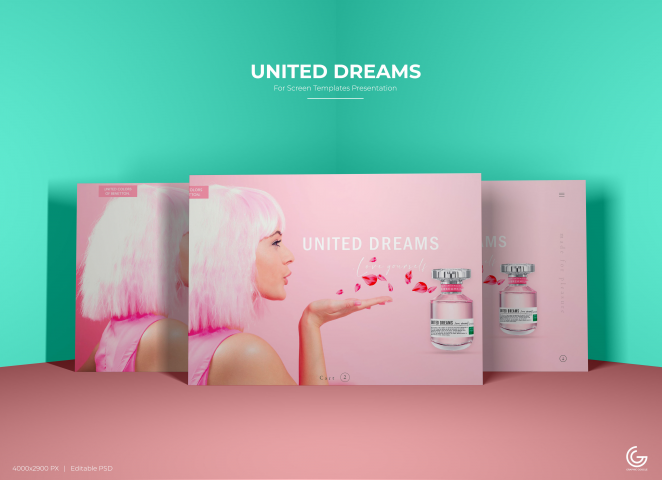 Макет первого экрана UNITED Dreams