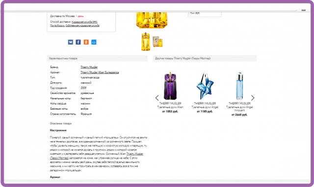 Текст-описание парфюма для сайта http://laparfumerie.ru