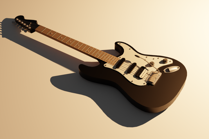 Low-Poly гитара