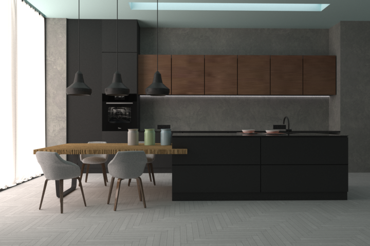 Работа по разработке кухни по окончанию курсов