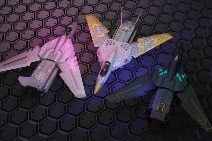 3d model Sci-fi air-plane fighter