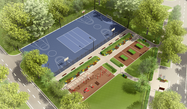 Благоустройство общественных зон коттеджного поселка