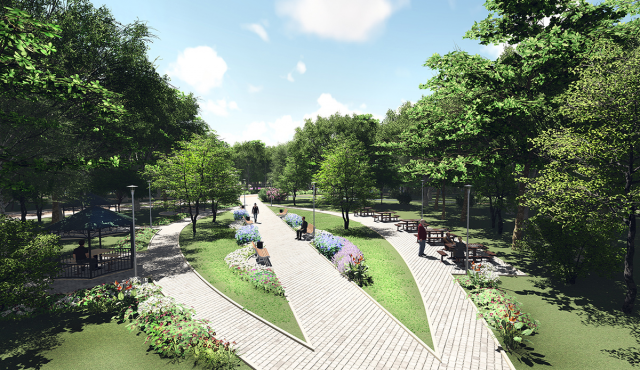 Реконструкция парка в Феодосии