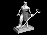 3D модель памятника сталевару