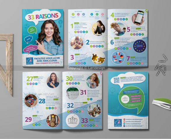 Буклет для детского программного обеспечения KIDS CLOUD