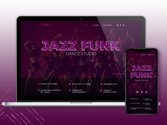 Landing Page для студии танцев