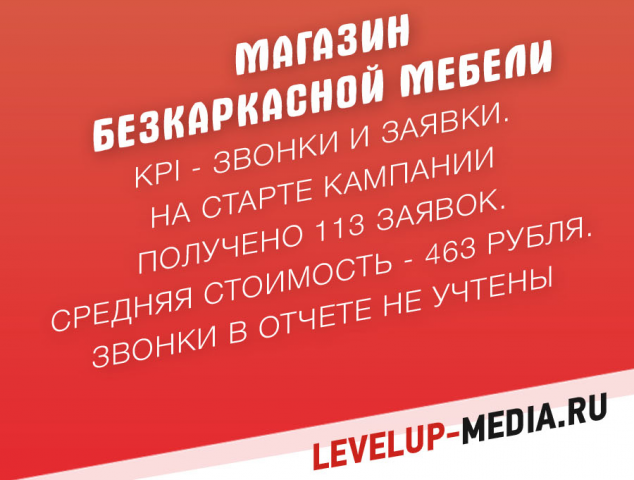 Продвижение магазина безкаркасной мебели