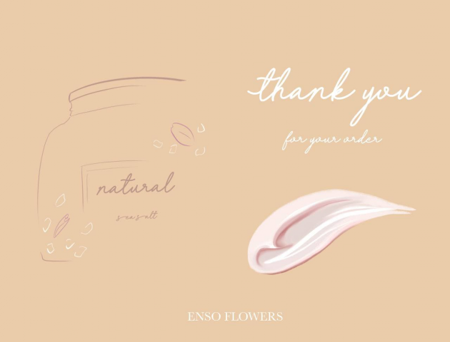 Открытка к подарочному набору с косметикой для тела