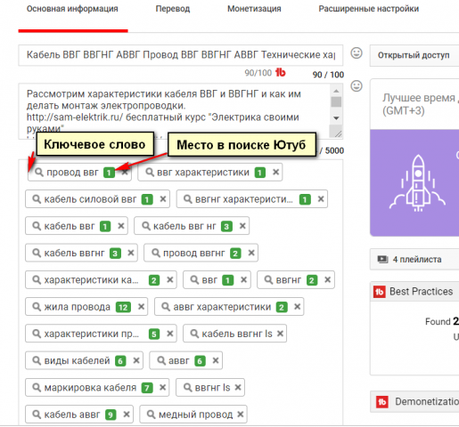 Продвижение видео про электро кабель ВВГ
