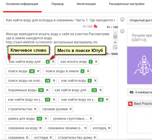 Продвижение видео Как найти воду