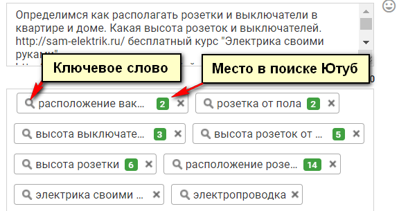 Продвижение видео Расположение розеток и выключателей