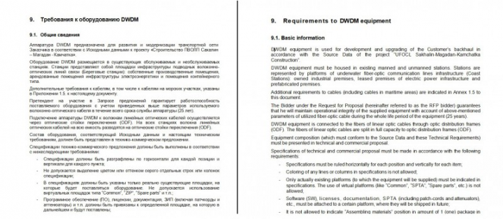 Ru-En Технические требования (Ростелеком)