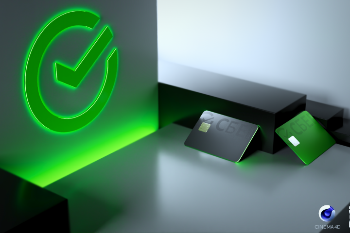 Sberbank card | 3D Product Animation | Cinema 4D
