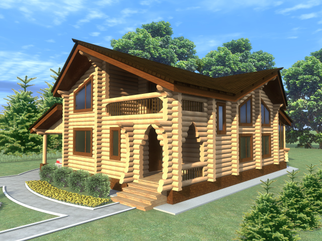 бревенчатый дом