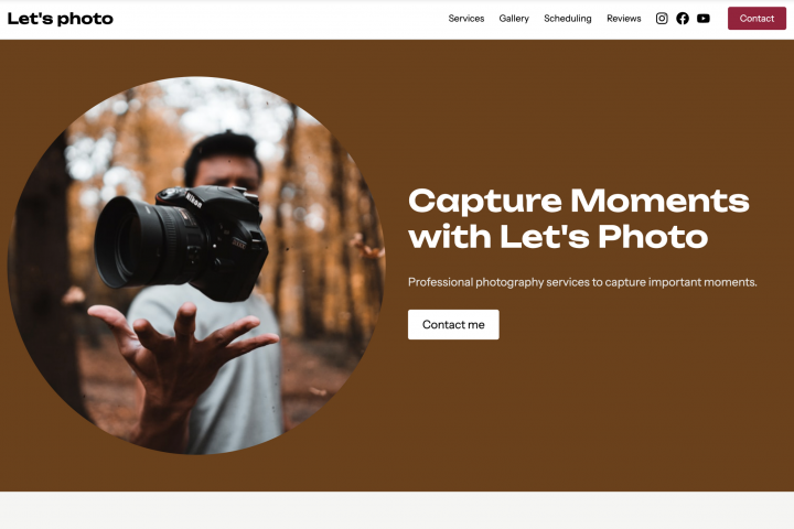 Landing page - Профессиональный фотограф
