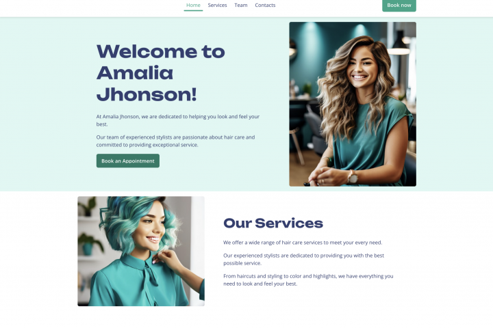 Landing page - салон красоты