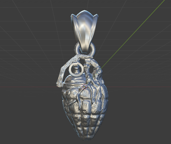 Подвеска сердце-граната