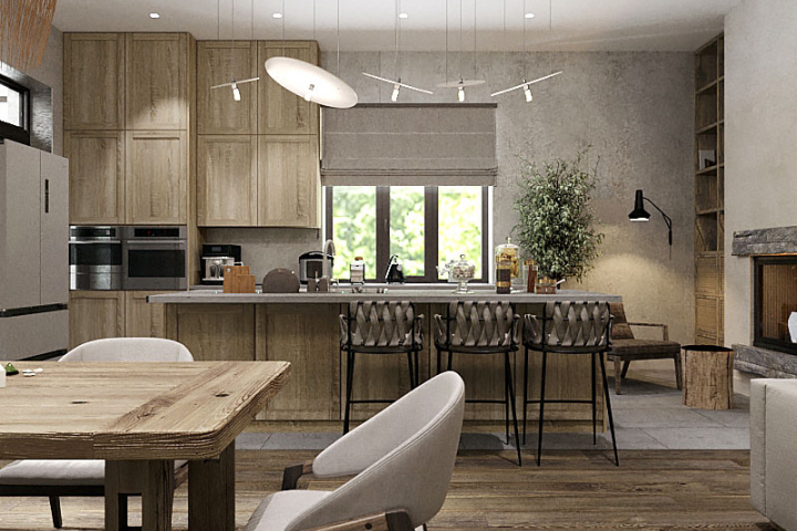 кухня-столовая для проекта "Дом на Пионерской"