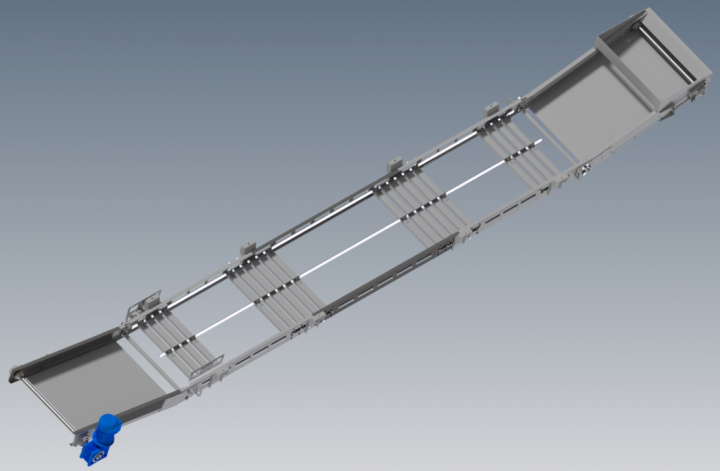 Транспортёр нижний печи обжарки рыбы