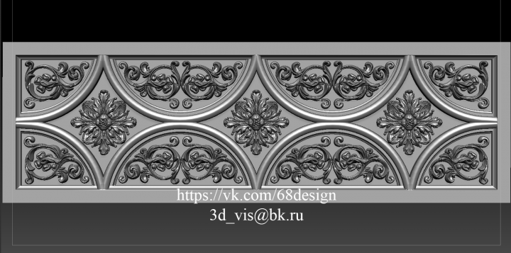 Резные кухонные фасады. 3d модель