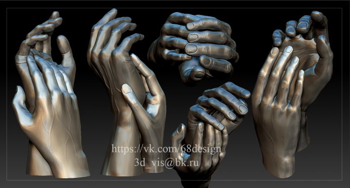 Модель рук "Влюбленные"