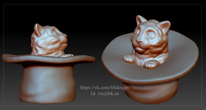 Серия моделей котят, для печати на 3d принтере. Размер 38 мм