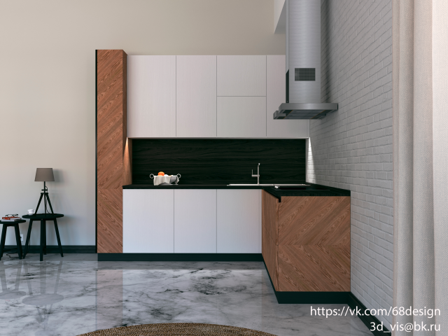 3D визуализация кухни