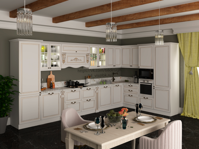 Визуализация классической кухни